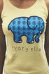 Sexy Yellow Womens Summer Paisley Elephant Print Vest
